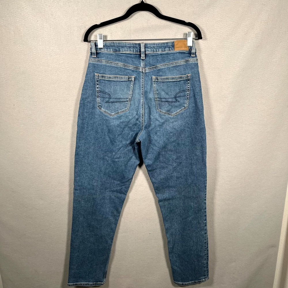 American Eagle Outfitters Jeans Men 32 Blue Denim Light Wash Stretch Tapered Leg - Picture 2 of 8